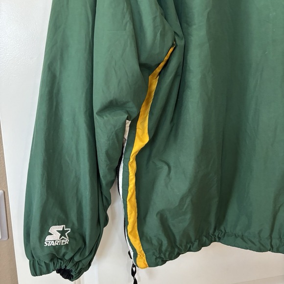 Packers Starter Coat NFL Pullover Jacket reversible Men's XL Green Bay - Picture 9 of 14